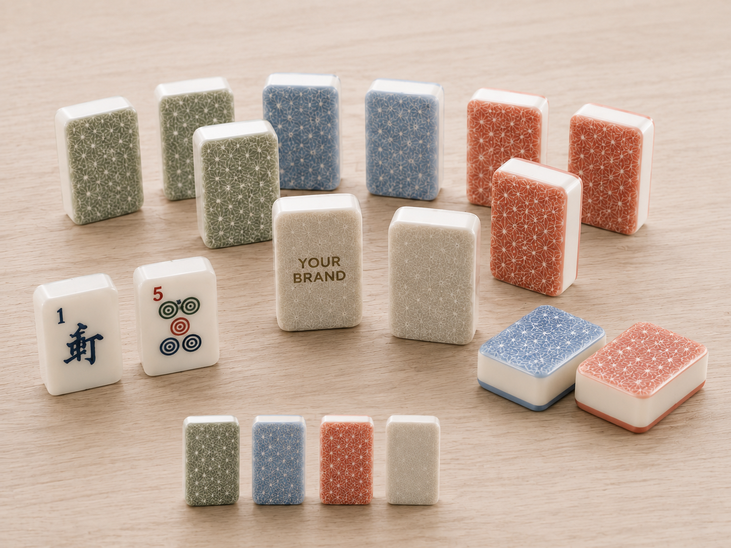 American Mahjong tile backs and custom color options
