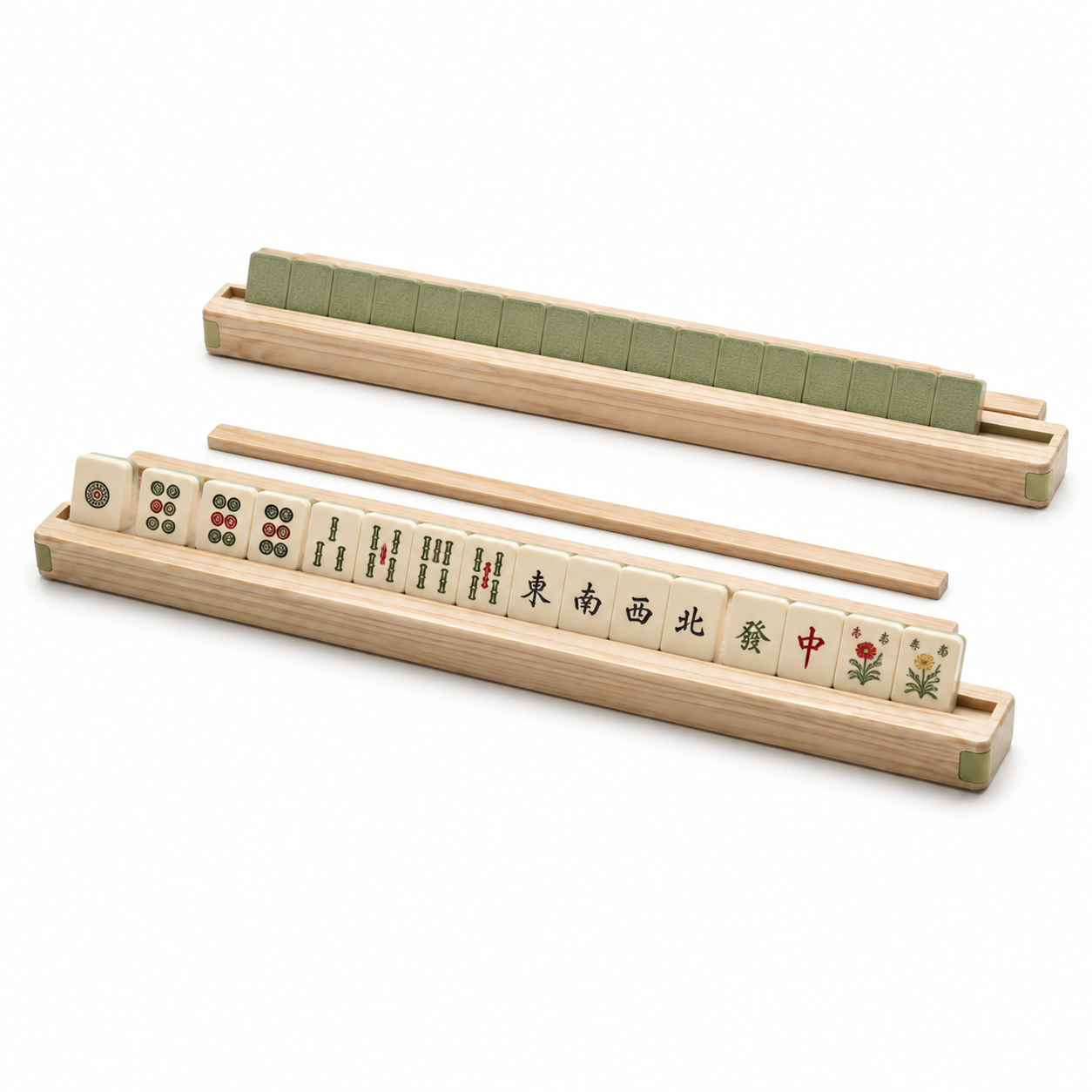 Wood Mahjong Racks and Pushers