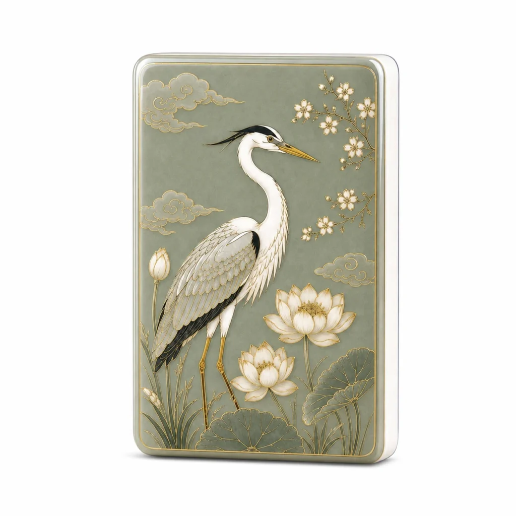 Premium Acrylic with a Sage Green Botanical Back