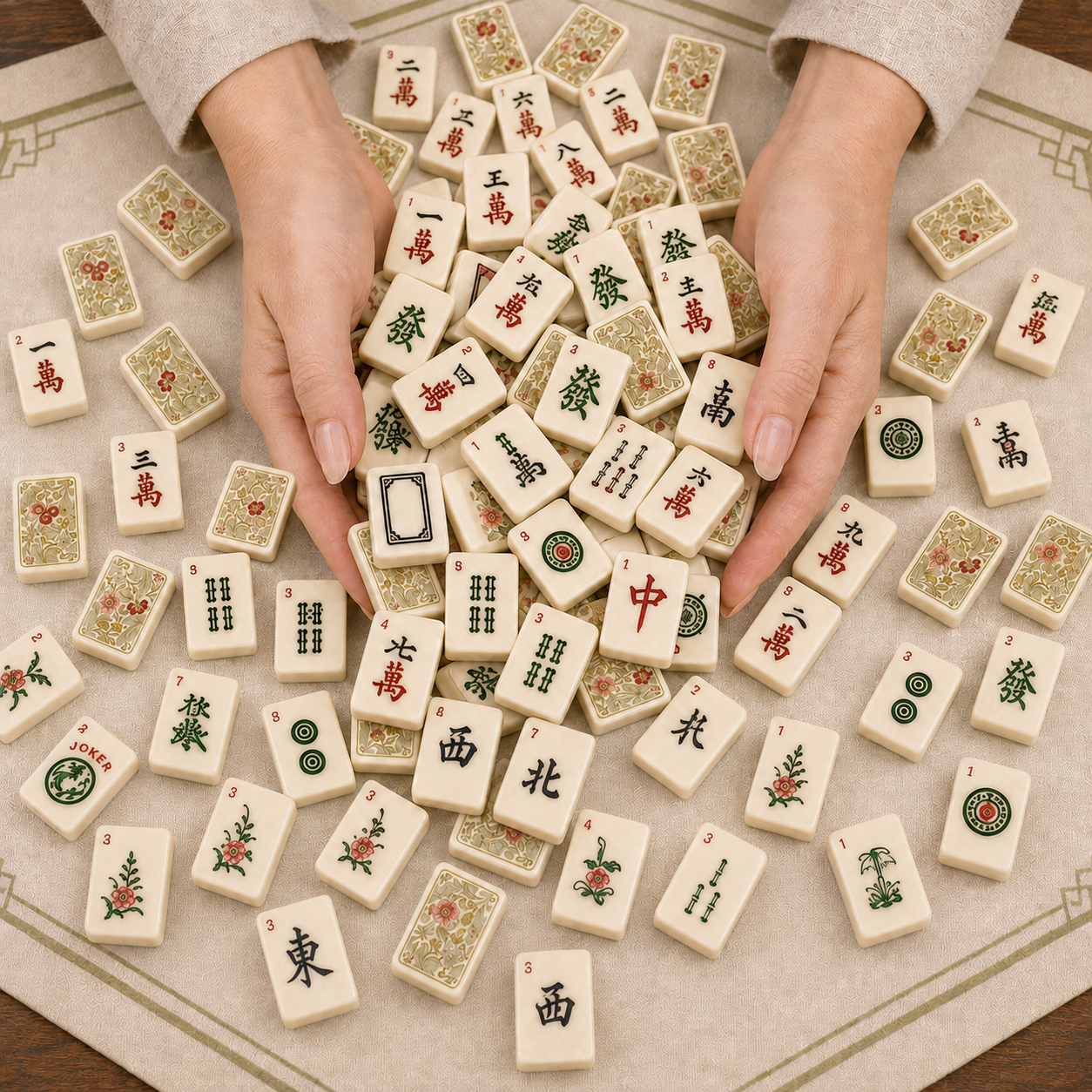 Botanical Heritage full American Mahjong collection lifestyle image
