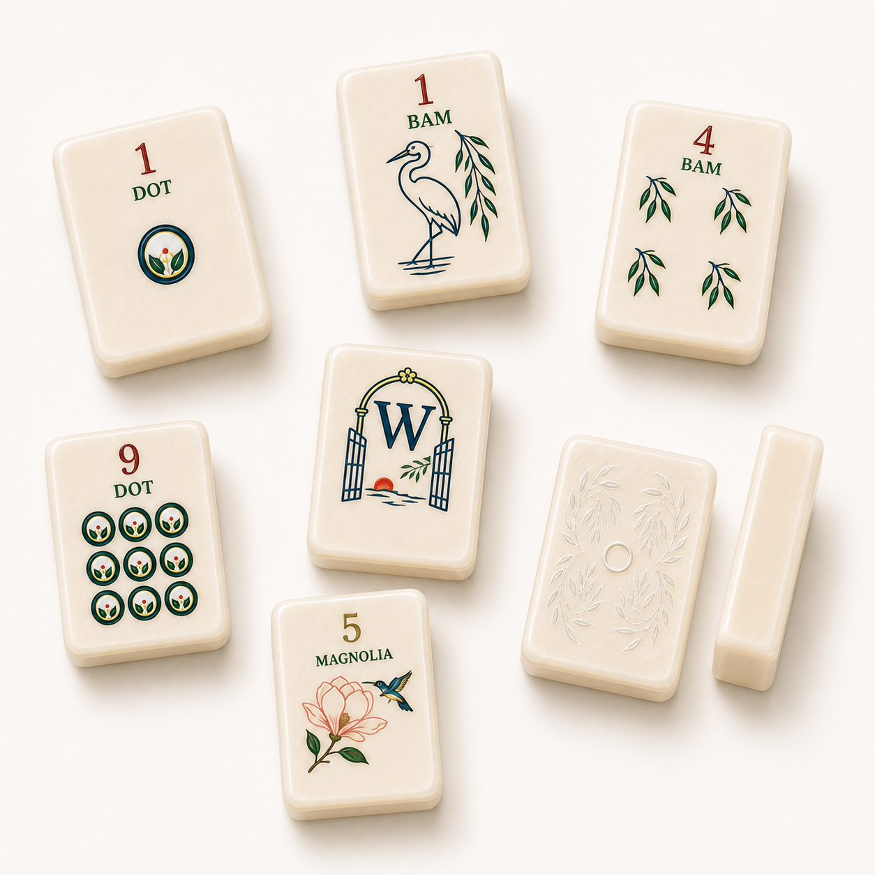 Ivory Willow Custom American Mahjong Set - Image 8