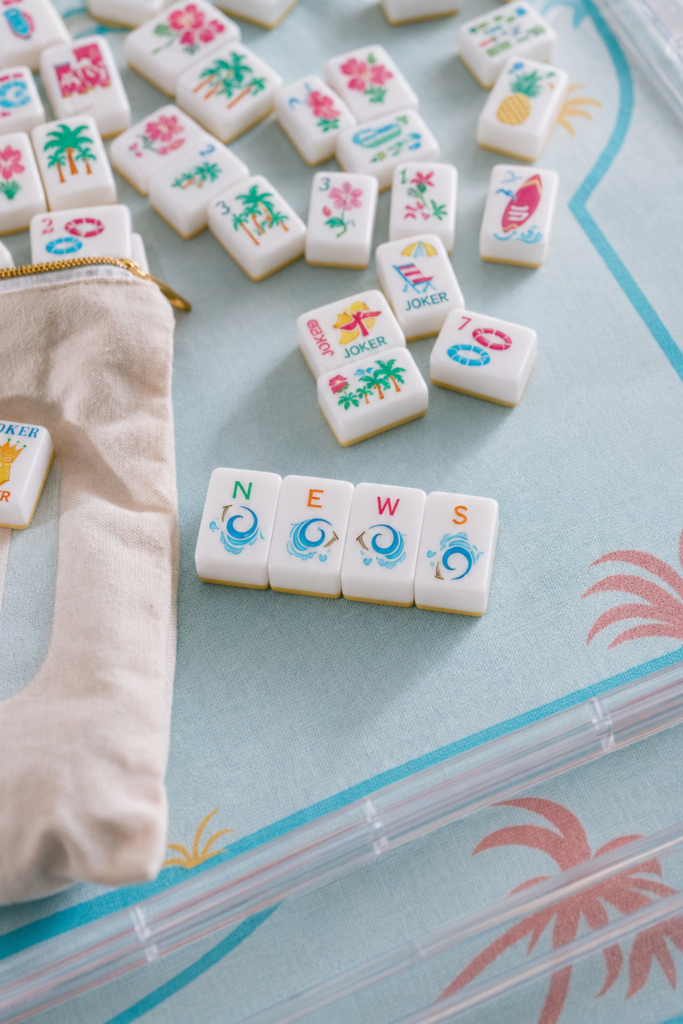 Bright Coastal Artwork, Designed for American Mahjong