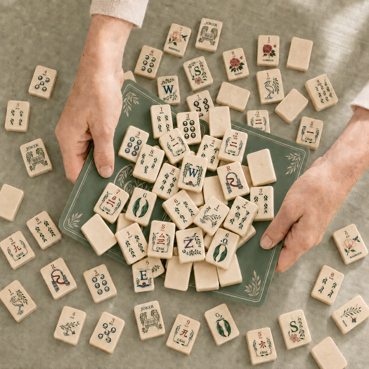 Ivory Willow Custom American Mahjong Set - Image 2