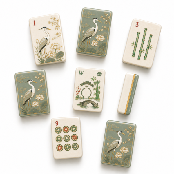 Sage Heron Custom American Mahjong Set
