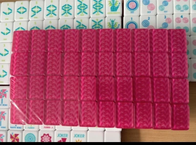 Magenta patterned Mahjong tile backs