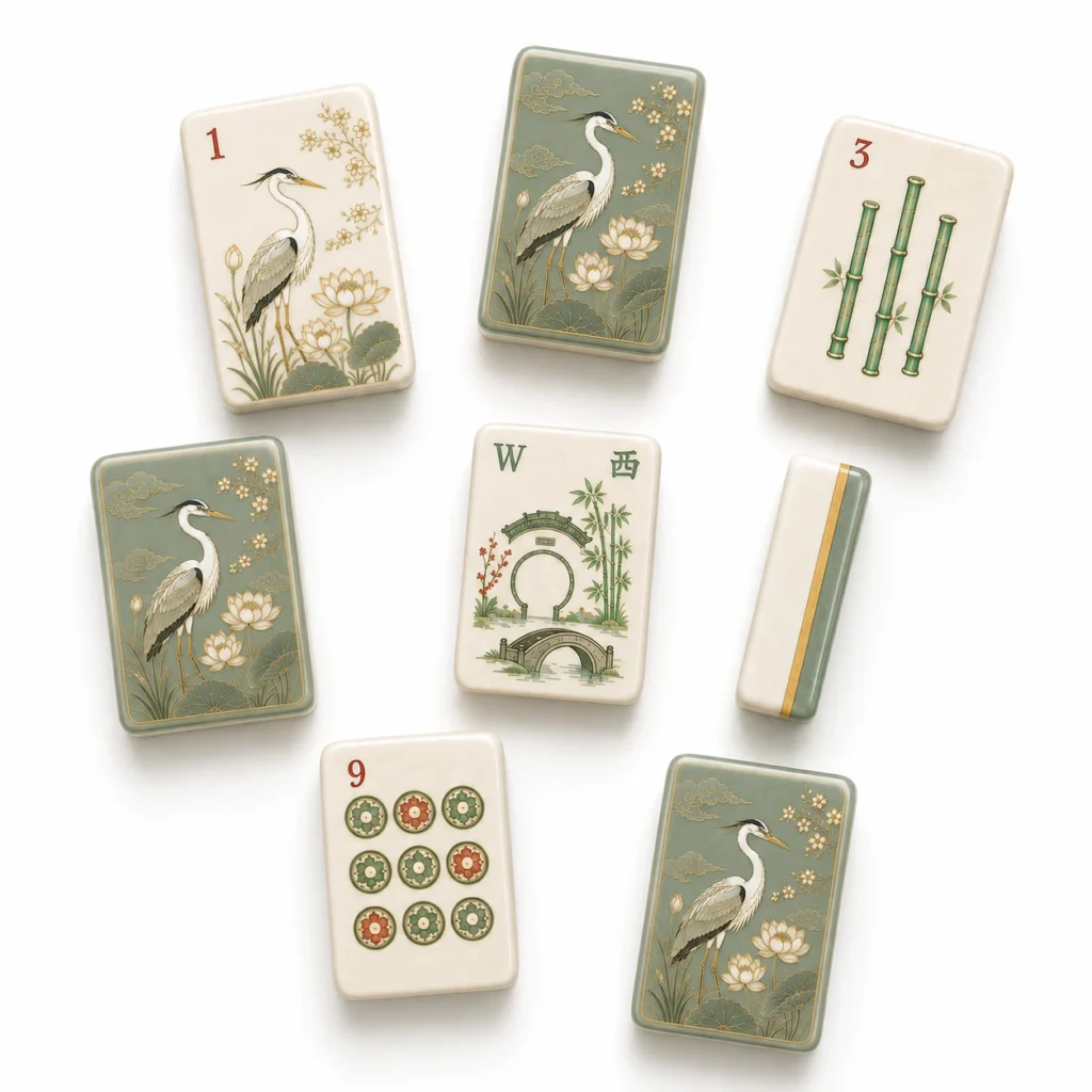 Sage Heron Custom American Mahjong Set